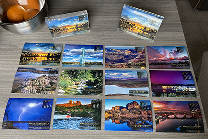 2026 Desktop Calendar for Mark Greenawalt Fine Art Water in Arizona theme.